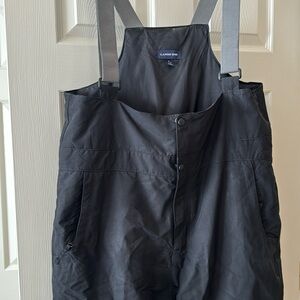 Lands End ski overalls sz  large, black